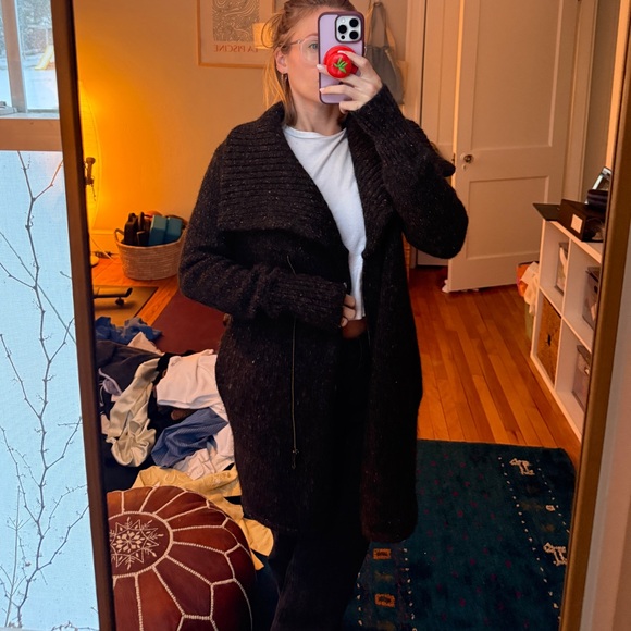 Joie Alpaca Wool Blend Zip Sweater Cardigan - Picture 2 of 3